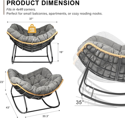 Oversized Egg-Shaped Rocking Recliner
